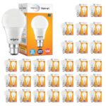Wipro Garnet 10W Led Bulb For Home & Office |Cool Day White (6500K) | B22 Base|220 Degree Light Coverage |4Kv Surge Protection |400V High Voltage Protection |Energy Efficient | Pack Of 30
