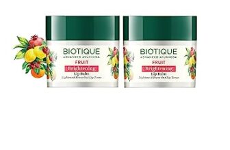 Biotique Bio Fruit Whitening/Brightening Lip Balm | Hydrated And Nourishing Lips| Visibly Lighter Lips | Evens Out Lip Tone | De-Pigmentation Balm |All Skin Types | 12G (Pack Of 2)