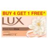 Lux Flaw-Less Glow Bathing Soapbuy 4 Get 1 Free|150G Infused With Vitamin C & E |For Superior Glow|