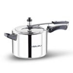 Bajaj New Shakti Ilpc 5 Liter Pressure Cooker | Induction Bottom | Aluminium | Inner Lid | Isi Certified | 1 Yr Warranty 【Grey/Silver】