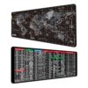 Ant Esports Dual Sided Atlas and Excel Shortcuts Mousepad Gaming Extended Mousemat for Mouse Keyboard Stitched Edges Waterproof Non-Slip Base Mousepads for Office Home Shop Gaming Extra Large_Black