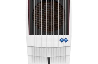 Maharaja Whiteline Maxberg Desert Air Cooler| 200W | 85 L Large Tank| Portable Desert Cooler for Home |Anti-bacterial Honeycomb Pads | 4-way airflow| Inverter Compatible Cooler | 2 Yr Warranty