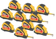 Home FREEMANS IKON 5m:19mm Steel Inchi Measuring Tape – 5m (Yellow & Black) With Unbreakable ABS case || Soft Grip Bi-material Case || Auto-lock and Belt Clip (Set of 10)