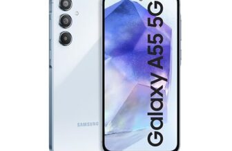 Samsung Galaxy A55 5G (Awesome Iceblue, 8Gb Ram, 128Gb Storage) | Ai | Metal Frame | 50 Mp Main Camera (Ois) | Super Hdr Video| Nightography | Ip67 | Corning Gorilla Glass Victus+ | Samoled Display