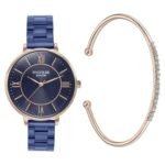 Home Sonata Poze Quartz Blue Dial Blue Metal Strap for Women-SP80080KM01WF