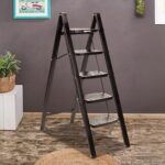 Home amazon basics Clamber Max – Non-Trip and Flat-Foldable Step Ladder, with Anti-Skid Steel Steps, 5 Steps (Steel, Matte Black)