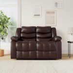 Home Amazon Brand – Solimo Delphi 2 Seater Leatherette Recliner (Brown)