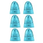 Home Lify Travel Shoe Bags, Portable Travel Shoe Tote Bags – Packing Organizers for Men and Women- Plain- Pack of 6 Piece