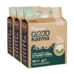 Home Origami Good Karma 2 Ply Kitchen Tissue Paper Roll – Pack of 6 (75 Pulls Per Roll, 450 Sheets)