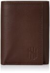 Home Nelle Harper Men’s Leather Trifold Wallet, Dark Brown, (NHMLWV005)