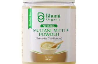 Bhumi Organic Natural Multani Mitti Powder, Bentonite Clay for Skin and Hair Care, 400g