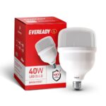 Home Eveready 40W LED Hammer Bulb with E27 Base, High CRI, 4KV Surge Protection, Energy Efficient & Long Life – Warm White Light (3000K) for Home & Commercial Use, Pack of 1