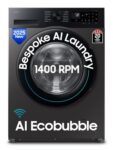 Home Samsung 9 kg, 5 star, AI EcoBubble, Super Speed, Wi-Fi, Hygiene Steam with Inbuilt Heater, Digital Inverter, Fully-Automatic Front Load Washing Machine (WW90DG5U24AXTL, Inox)