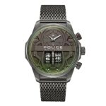 Home Police Quartz Multifunction Grey Dial Stainless Steel Strap Watch For Men-Plpewjg0006503W