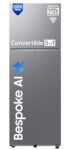Home Samsung 396 L, 2 Star, Convertible 5-in-1, Digital Inverter, Frost Free Double Door, Bespoke AI WiFi Enabled Refrigerator (RT41DG6A2BSLHL, Ez Clean Steel/Real Steel, Silver)