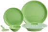 Signoraware Plastic Round Dinner Set (Parrot Green) – 23 Pieces