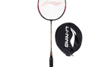 Li-Ning XP – 60 – IV Aluminium Strung Badminton Racket with Full Racket Cover (Black/Pink) | For Beginners | 90 grams | Maximum String Tension – 24lbs