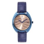 Home Sonata Poze Quartz Analog Blue Dial Leather Strap Watch For Women-Sp80014Wl01