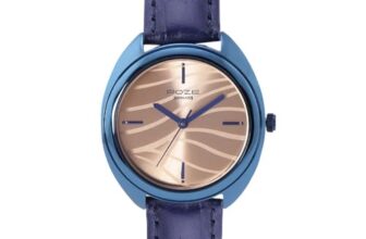 Sonata Poze Quartz Analog Blue Dial Leather Strap Watch For Women-Sp80014Wl01