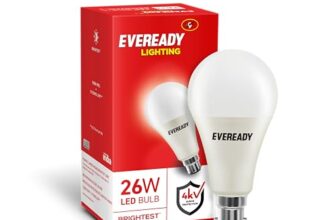 Eveready 26W Hammer Led Bulb | 65K Lumen | 4KV Surge Protection | B22d 90Lm/W | Pack of 1