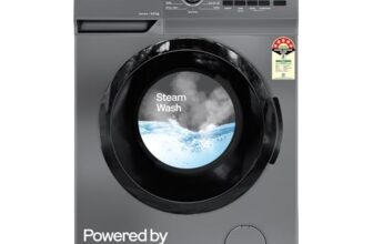 Godrej 6 Kg 5 Star AI Powered, Eco Wash, Steam Wash, Anti-Fade Color Programs, Pause The Wash Cycle, Child Lock, Fully Automatic Front Load Washing Machine (WFEON ARG 6010 5.0, Silver Stream)