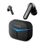 TRIGGR Kraken X3 Gaming Earbuds, TWS Low Latency, ENC Quad 4 Mics with Bluetooth v5.3 Rapid Pairing, 40 Hrs Playtime, IPX4 Water Resistance, Wireless in-Ear RGB Earpods (Black)