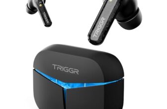 TRIGGR Kraken X3 Gaming Earbuds, TWS Low Latency, ENC Quad 4 Mics with Bluetooth v5.3 Rapid Pairing, 40 Hrs Playtime, IPX4 Water Resistance, Wireless in-Ear RGB Earpods (Black)