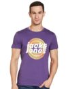 Jack & Jones Men Casua Wear Voilet T-Shirt