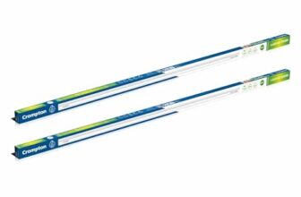 Crompton Laser Ray Smile 20W LED Batten | Energy Efficient Batten for Home | Warm White (6500K) (Pack of 2)