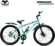 Home FITBOLD Muscle MAX | 26X300 | Age- 13+ | Dual Disc Brakes | 85% Pre- Fitted | 26 T (inch) Mountain Cycle(Single Speed, Green, Rigid)