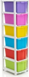 MAHADEV ENTERPRISE 6 Compartments Plastic Chest of Drawers(Multicolor)