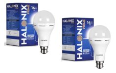 Home Halonix 14W Emergency Bulb | Rechargeable For Power Cuts Backup : 4Hrs Cool Day Light Pack Of 2 Light, B22D, Led