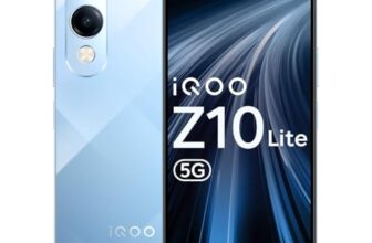 iQOO Z10 Lite 5G (Titanium Blue, 6GB RAM, 128GB Storage) | 6000 mAh Battery | Dimensity 6300 5G Processor with 433K+* AnTuTu Score | IP64 Rated & Military Grade Shock-Resistance*