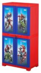 Home Cello Kidzbee Mega Marvel Avenger Series | Themed Design- Mighty Heroes; Red & Blue | Cabinet Pp Plastic Material | Dream Word & Space-Saving Compact Size | Ideal For Kids’ Rooms
