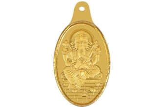 Bangalore Refinery 24k (999) Gold Coin Pendants 1gm (Lord Ganesh)