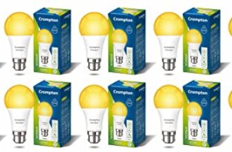 Crompton Dyna Ray Led Bulb | 12W | Warm White | B22 Base | 180 Degree Coverage | 4Kv Surge Protection | 440V High Voltage Protection | Pack Of 10