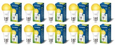 Home Crompton Dyna Ray Led Bulb | 12W | Warm White | B22 Base | 180 Degree Coverage | 4Kv Surge Protection | 440V High Voltage Protection | Pack Of 10