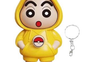 WOYAX Face Changing Keychain with 3 Expressions 3D Cartoon Character Toy Key Holder Unisex Keychain for Bags, Cars & Gifts for Kids & Adults (Shinchan) Acrylonitrile Butadiene Styrene (ABS),Multicolor