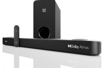 GOVO GOSURROUND 975 | 4.1 (2.1.2) Channel, 400W Soundbar with True Dolby Atmos®, 6.5″ subwoofer, Opt, AUX, USB & Bluetooth, 3 Equalizer Modes, Stylish Remote & LED Display (Platinum Black)