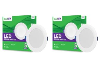 EcoLink Polycarbonate 5W Concealed JB Ceiling Light|Round Ceiling LED Downlighter for Home & Hall|Cut Out: 3 inch, Color: Cool Day Light, Pack of 2