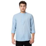 Spykar Men’s Slim Fit Shirt (EMKUSO2BD008_Blue