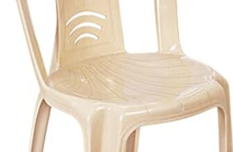 Cello Arc Chair Set of 1, Marble Beige | Unbreakable, Durable & Strong | Blended PP Material, Easy to Clean | Plastic Chair for Living Room, Office & Outdoor | 3 Years Warranty – Manufacturing Defects