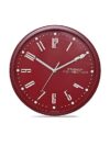 French Connection Stylish Analog Wall Clock for Home Hall Living Bedroom Kitchen with Maroon Dial – Size: 12 Inches – FCWC03-B