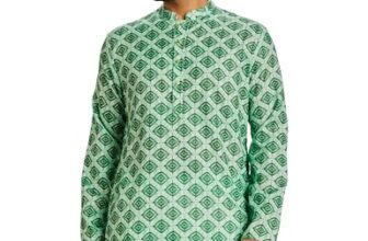 Amazon Brand – Symbol Men’s Mid Length Festive Kurta 37″_SY-A23-MNA-MKT-120_Green1_2XL