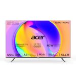 acer 109 cm (43 inches) Super Series 4K Ultra HD Smart QLED Google TV AR43QDXGU2875AT (Black)