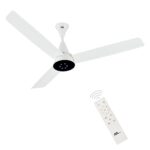 RR EFFY 26 Watt BLDC 5 Star Rated Designer Ceiling Fan, With 70% Energy Savings, With Smart Remote & LED Lights, Ceiling Fan for Home and Office, 2 Year Manufacturer Warranty (White)