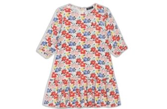 Allen Solly Girls White Print Regular Fit Casual Dress