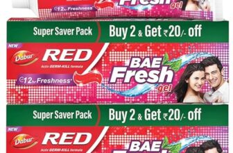 Dabur Red Bae Fresh Gel – 600gm (300gm*2) | Fights Bad Breath, Cavity Germs and Plaque | 12hr Freshness | Activ Germ-Kill formula