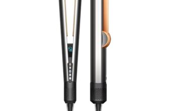 Dyson Airstrait™ Straightener| Wet to Dry Straightener| No Heat Damage| 2 in 1 Straightening| Saves Time| Natural Straight Look|Uses Air| No Hot Plates| Dry & Straighten| Volumunious & Shiny Hair | 3 Modes| Travel Friendly|Intelligent Heat Control| 2 Year Warranty (Bright Nickle / Bright Copper)