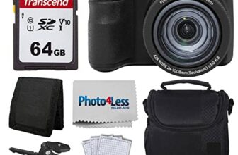 Kodak PIXPRO AZ425 Digital Camera Bundle with 64GB Memory Card + Camera Case (Black) + USB Card Reader + Table Tripod + Accessories (Black)